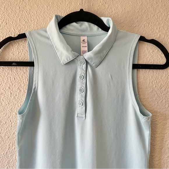 Kyodan Golf Polo Shirt Women’s XS Light Blue Sleeveless Active Lightweight Tank - Picture 3 of 7